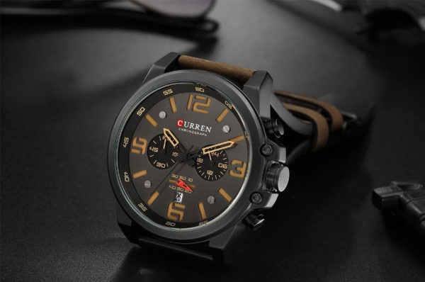 CURREN-8314-Genuine-Leather-Chronograph-Wrist-Watch