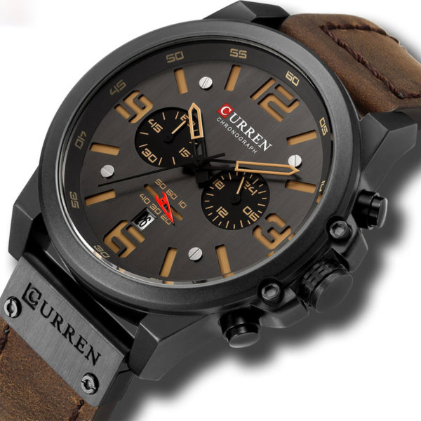 CURREN-8314-Genuine-Leather-Wrist-Watch